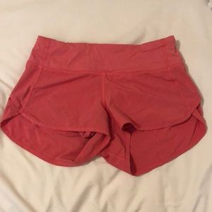 Lululemon pink running shorts